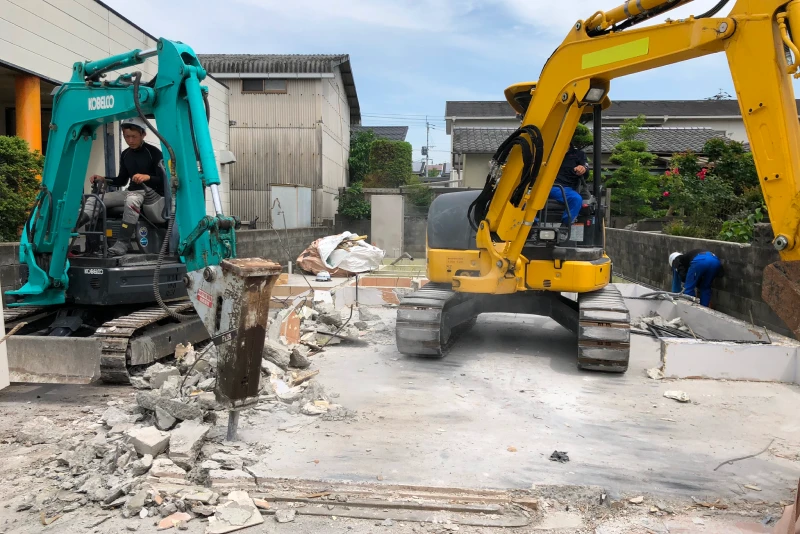 建て替え時の解体工事のイメージ